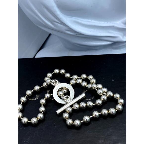 Gucci Sterling Silver Ball Chain Necklace - Picture 1 of 8